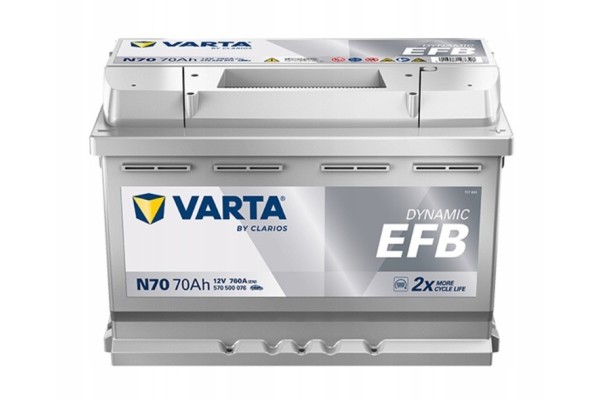 CAR BATTERY VARTA DYNAMIC EFB 70AH 760A N70 NEW MODEL