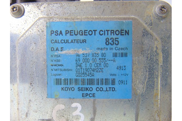 9653783580 MODULO ELECTRONICO CITROEN C3 1.1 Furio 2005 9653783580 189259 CITROEN - 3