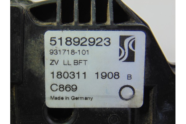 51892923  CERRADURA PUERTA DELANTERA DERECHA FIAT III EVO PUNTO (199) Dynamic 2011 51892923 204050 FIAT - 2