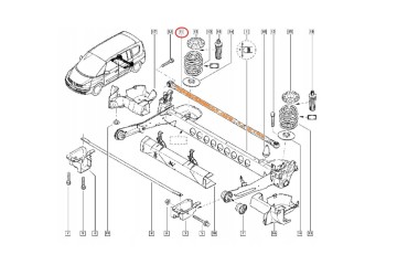 STABILIZER BAR REAR ESPACE IV 8200602628 Original RENAULT Catalog number of the part 8200602628 8200022861