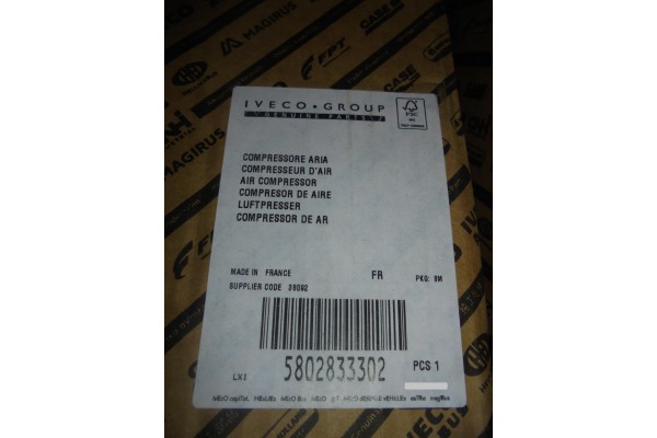 AIR COMPRESSOR IVECO STRALIS 5802833302 Part manufacturer Iveco OE