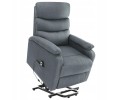 Reclining chair massage chair lifted light grey fabric