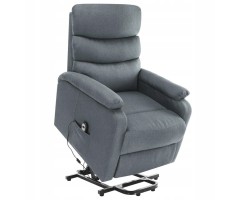 Reclining chair massage chair lifted light grey fabric
