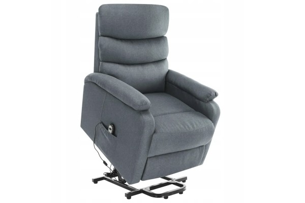 Reclining chair massage chair lifted light grey fabric