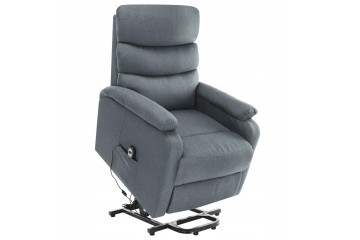 Reclining chair massage chair lifted light grey fabric
