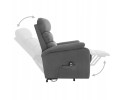 Reclining chair massage chair lifted light grey fabric EAN GTIN 8720286029015