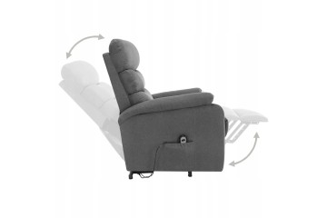 Reclining chair massage chair lifted light grey fabric EAN GTIN 8720286029015
