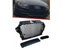Audi A3 8V 12 RSlook grille glossy black BlackPiano PDC honeycomb