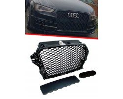 Audi A3 8V 12 RSlook grille glossy black BlackPiano PDC honeycomb