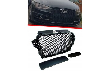 Audi A3 8V 12 RSlook grille glossy black BlackPiano PDC honeycomb