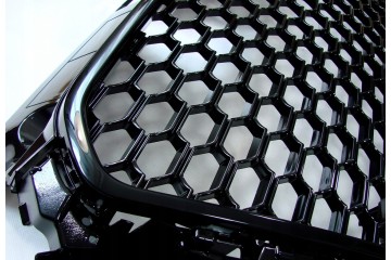 Rejilla Audi A3 8V 12- RSlook negro brillo BlackPiano panal con PDC