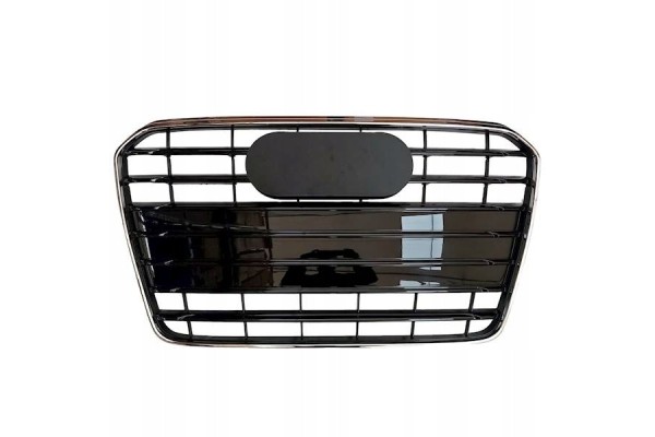AUDI A5 B8 LIFT 2011 2016 DUMMY CENTER GRILL WITH CHROME FRAME GLOSS