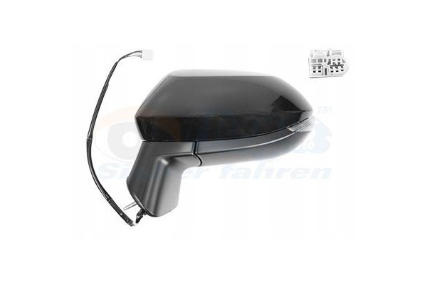 Outside Mirror Left Complete Convex Electric Heated VAN WEZEL