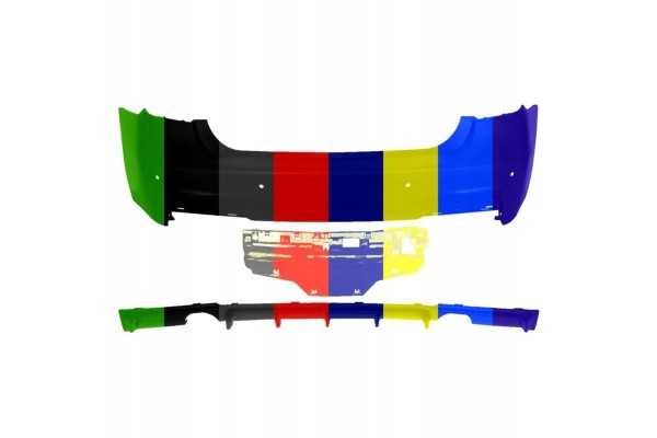 Rear bumper M PREF PDC set two pipes BMW 3 F30 F31 F80 SDN 10 11 06 19 Part manufacturer Blic