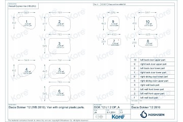 Renault Express Van L1H1 2021 Bus Building Plywood Small Elements Packaging status original