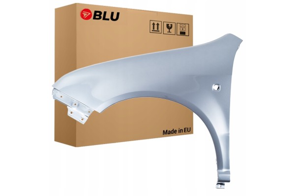 BLU Mudguard SKODA FABIA I 1 6Y 9151 left silver 99 07 front StoneGrey