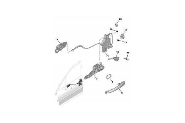 DOOR LOCK CASSETTE FRONT LEFT PEUGEOT 407 ORIGINAL EAN GTIN 8058335402305