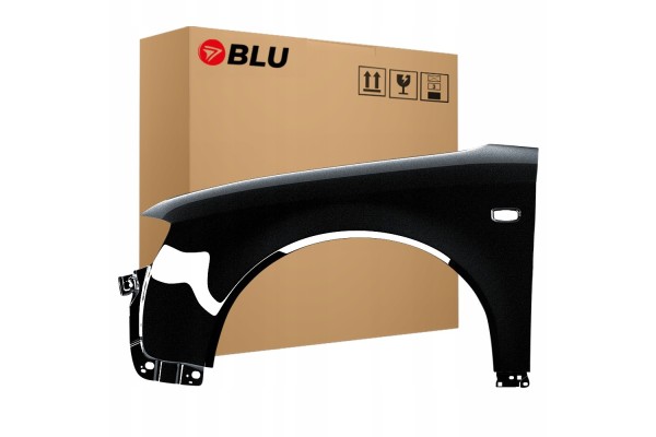 BLU Mudguard AUDI A4 B6 LZ9W left black 00 04 front galvanized