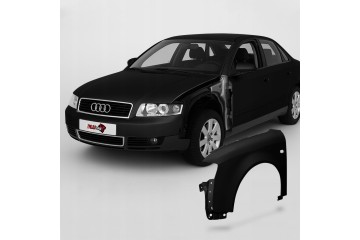 BLU Mudguard AUDI A4 B6 LZ9W left black 00 04 front galvanized Packaging status original