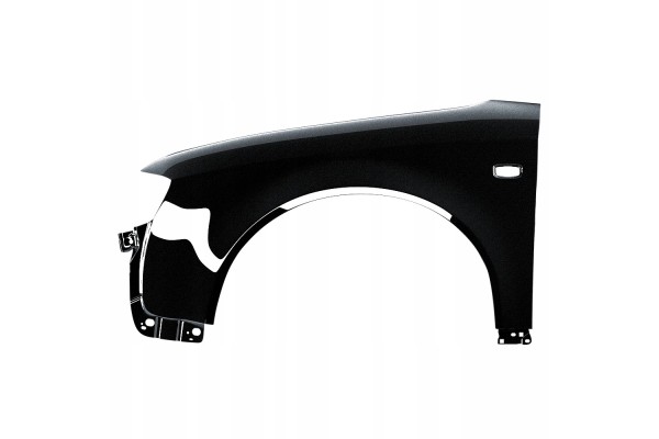 BLU Mudguard AUDI A4 B6 LZ9W left black 00 04 front galvanized Color black
