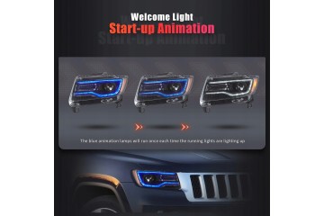 Headlights Lamp set Vland Led Lift look Jeep Grand Cherokee WK2 2010 2013 Type of low beam headlights LED