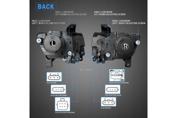 Headlights Lamp set Vland Led Lift look Jeep Grand Cherokee WK2 2010 2013 Additional information adjustment motors included bulb