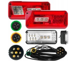 SET OF REAR LED LAMPS FOR TRAILER WIRING 9 5M 7PIN TRAILER
