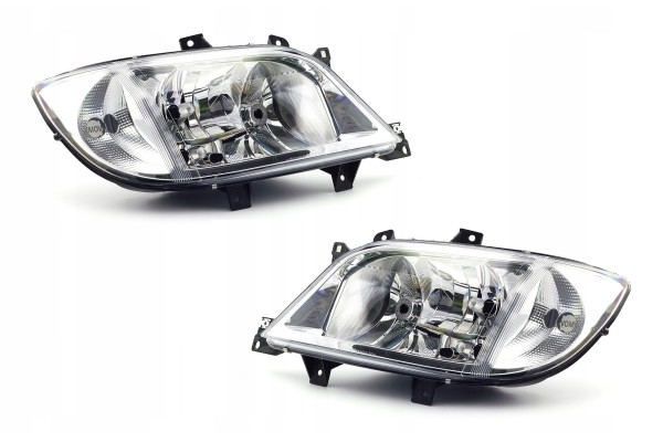MERCEDES SPRINTER 208 416 03 06 HEADLIGHTS SET LION RIGHT
