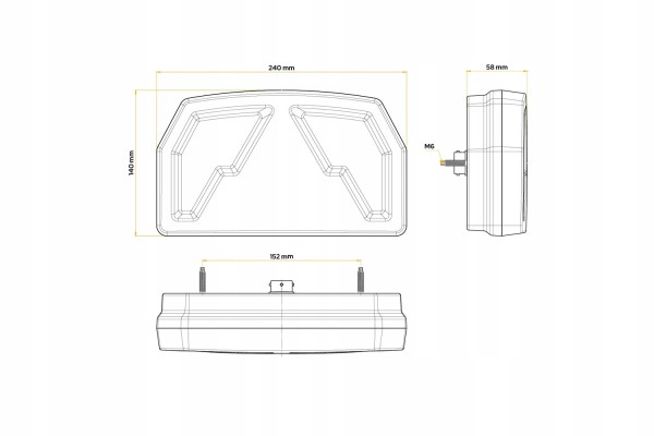 LED rear lamps bayonet 6 PIN 6 functions left right lamp set lamps rear Part manufacturer Fristom
