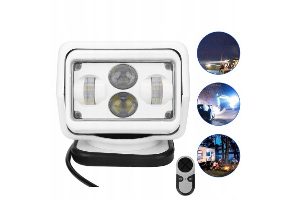 WORKING LAMP LED HEADLIGHT LED HALOGEN 60W 6500LM WIRELESS REMOTE CONTROL