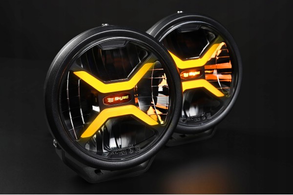 SKYLED CRUX 7X FULL LED HEADLAMP WITH POSITION LIGHTS Car type 4x4 SUV buses trucks cargo vans RVs passenger cars