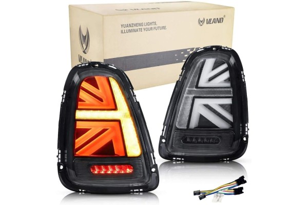 Vland Full LED Tail Lights Set Union Tuning Black for Mini Cooper R56 R57 R58 R59 Packaging status original