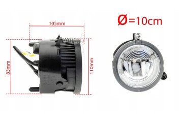 EINPARTS LIGHT DRL FOR DODGE CHRYSLER 300C PACIFICA 2IN1 WITH ANTI FOG Installation side front
