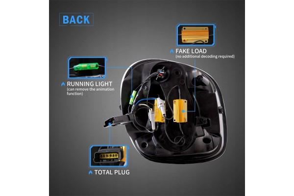 Juego de Luces Traseras Izquierda y Derecha para Mercedes Smart Coupe/