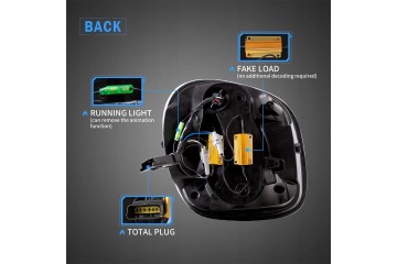 Juego de Luces Traseras Izquierda y Derecha para Mercedes Smart Coupe/