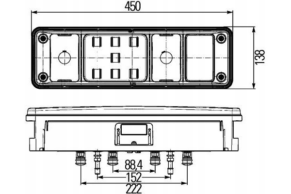LAMP ASSEMBLIES RIGHT KRONE HYBRID 24V HELLA Car type buses