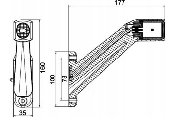 Lámpara trasera derecha KRONE Hybrid 24V HELLA 2VP 340 961-121