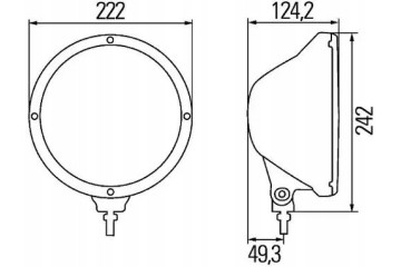 Headlight Hella Rallye 3003 Chrome CELIS white glass LED position Part manufacturer Hella