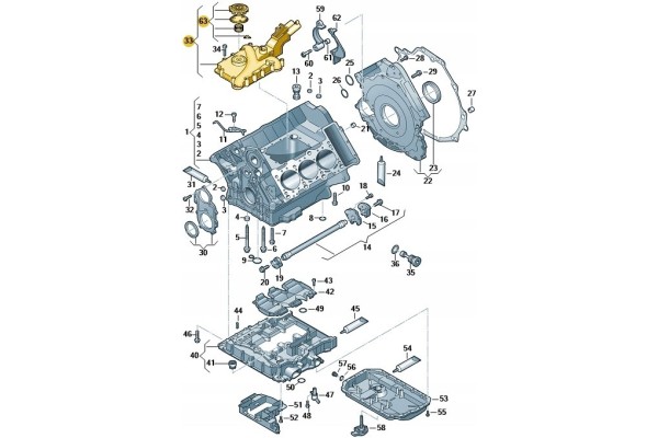 New Original Oil Separator for Audi A7 S5 A6 06E103547AK Catalog number of the part 06E103547AK