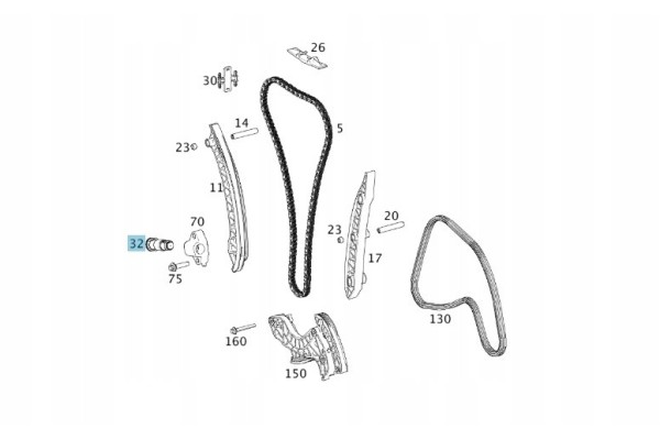 ORIGINAL MERCEDES BENZ M271 CGI TIMING CHAIN TENSIONER Catalog number of the part A2710500911