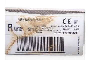 9821954780 AIRBAG LATERAL DERECHO OPEL CORSA F