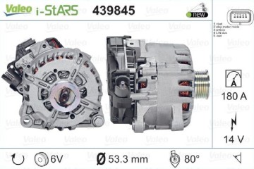 Alternator PEUGEOT NAP 14V NAT 180A Part manufacturer Valeo