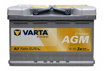 BATTERY VARTA A7 AGM 12V 70Ah 760A START STOP