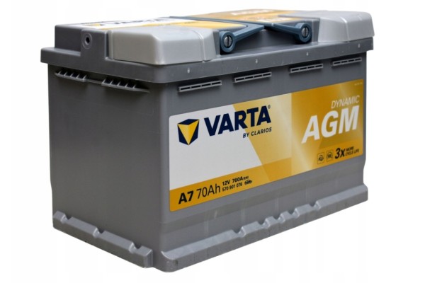 BATTERY VARTA A7 AGM 12V 70Ah 760A START STOP EAN GTIN 4016987140994