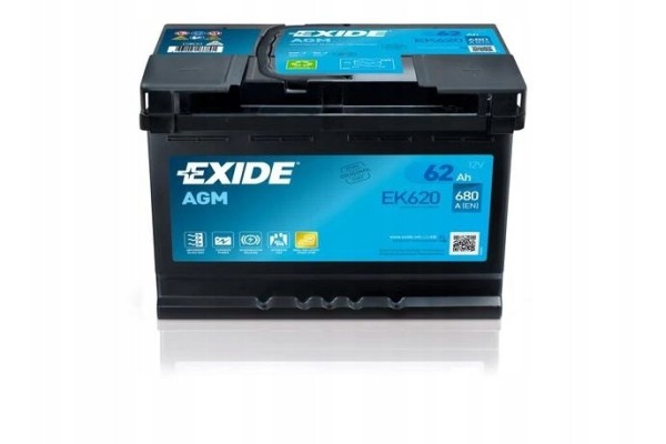 Battery Exide EK620 12V 62Ah 680A P AGM