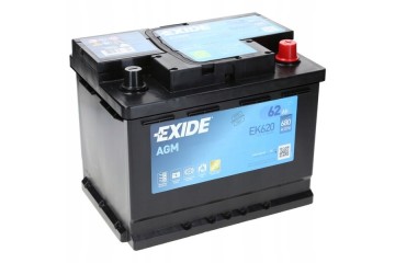 Battery Exide EK620 12V 62Ah 680A P AGM Catalog number of the part 3661024037891