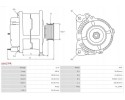 ALTERNATOR 140A A0417PR AS PL CITROEN FIAT Car type buses cargo vans passenger cars