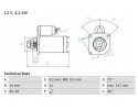 STARTER 0 986 023 580 BOSCH CITROEN