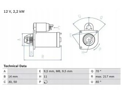 STARTER 0 986 023 580 BOSCH CITROEN