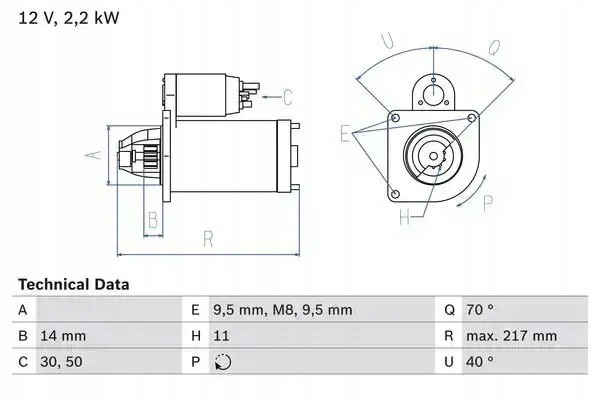 STARTER 0 986 023 580 BOSCH CITROEN